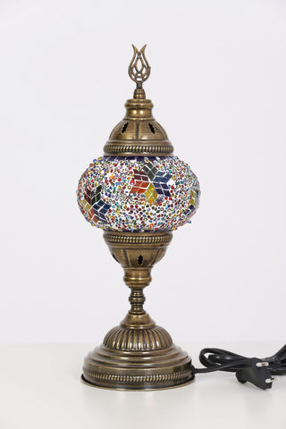 Multicolor Flowers Turkish Mosaic Bedside Lamp