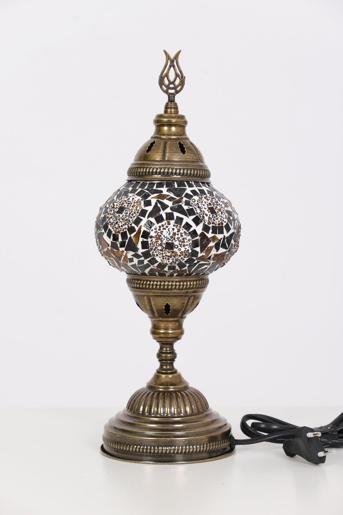 Moroccan Brown Turkish Mosaic Bedside Lamp