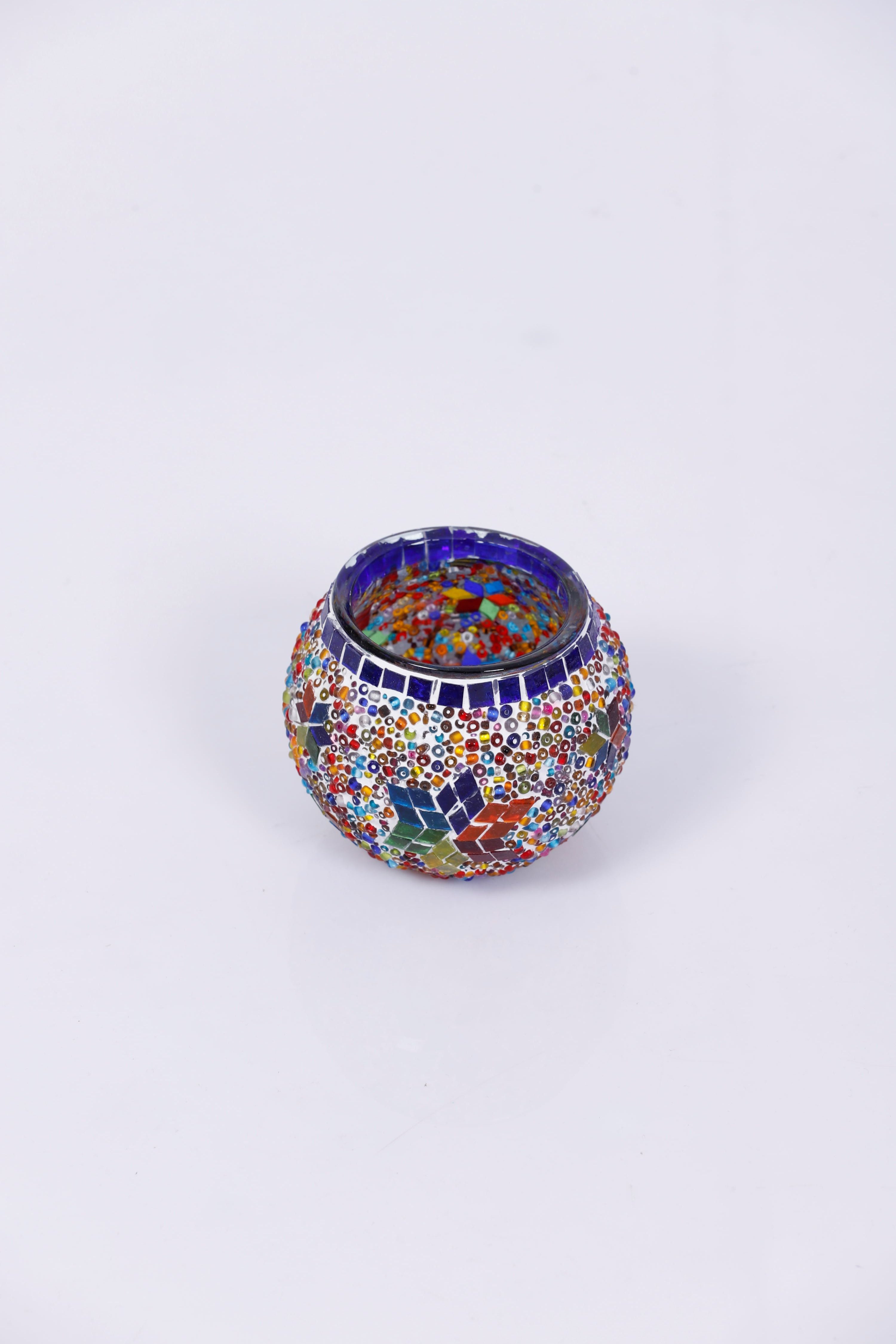 Multicolor Star Mosaic Candle Holder