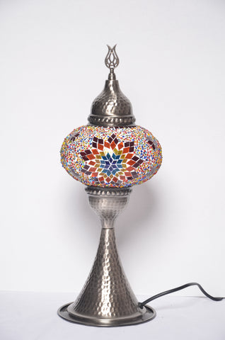 Elite Turkish Mosaic Glass Decorative Table Lamps - Multicolor Star - Unique Custom Moroccan Lamp Shades - KAFTHAN