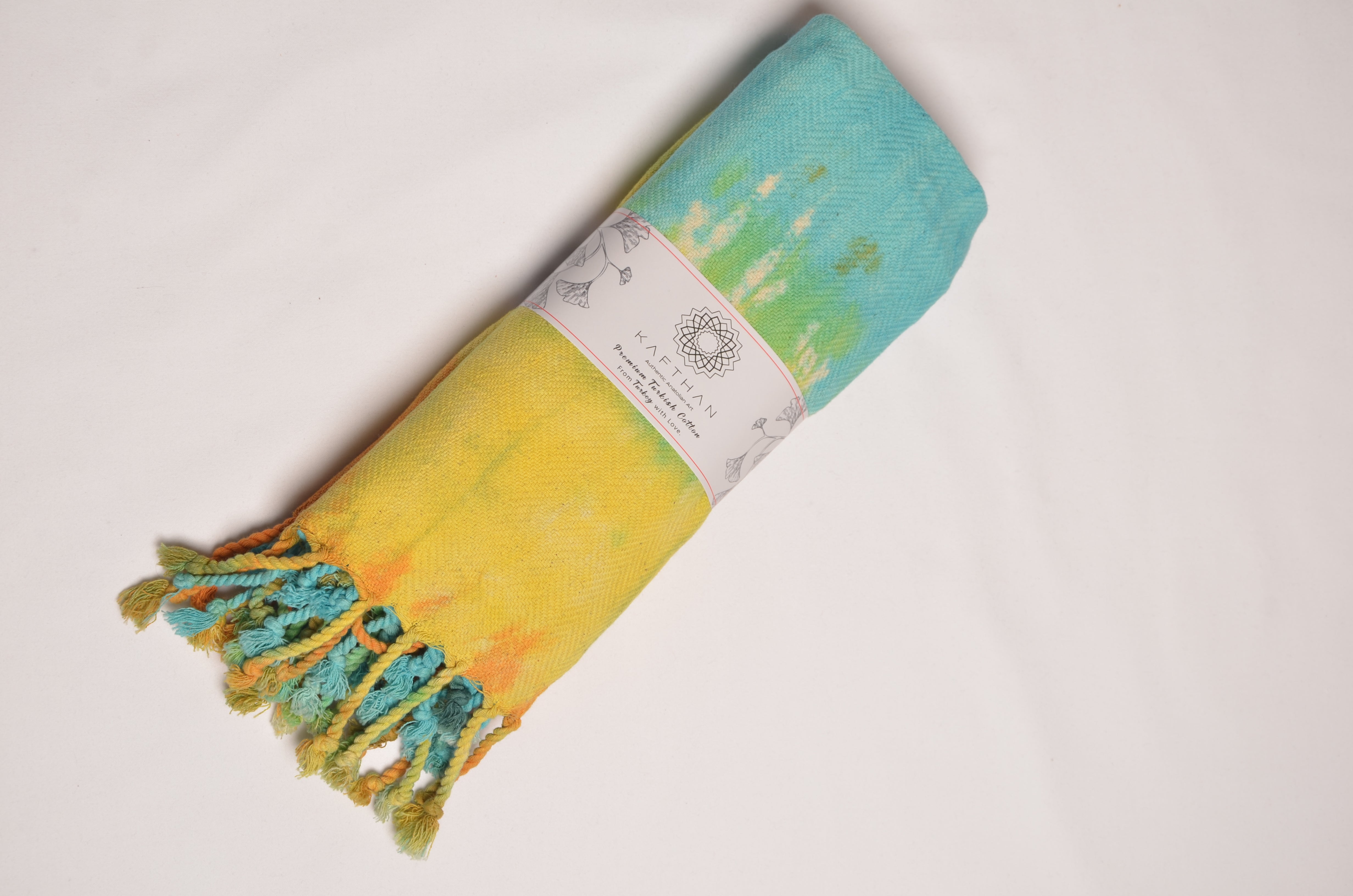 Spiral Design Rainbow Proud - Premium Cotton Turkish Beach Towel - Lightweight Turkish Picnic Blanket - KAFTHAN