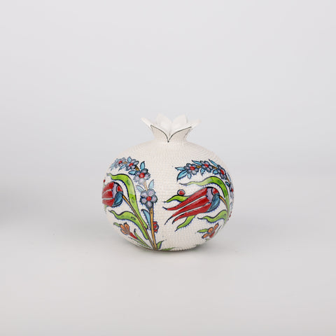 Turkish Ceramic Samur Mamalya Decorative Handmade Pomegranate Vases - Tabletop, Home Decor, Decorative Art - KAFTHAN